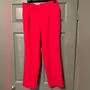 Ann Taylor Easy Ankle Red Pants Slacks - Medium Petite VALENTINE’S DAY